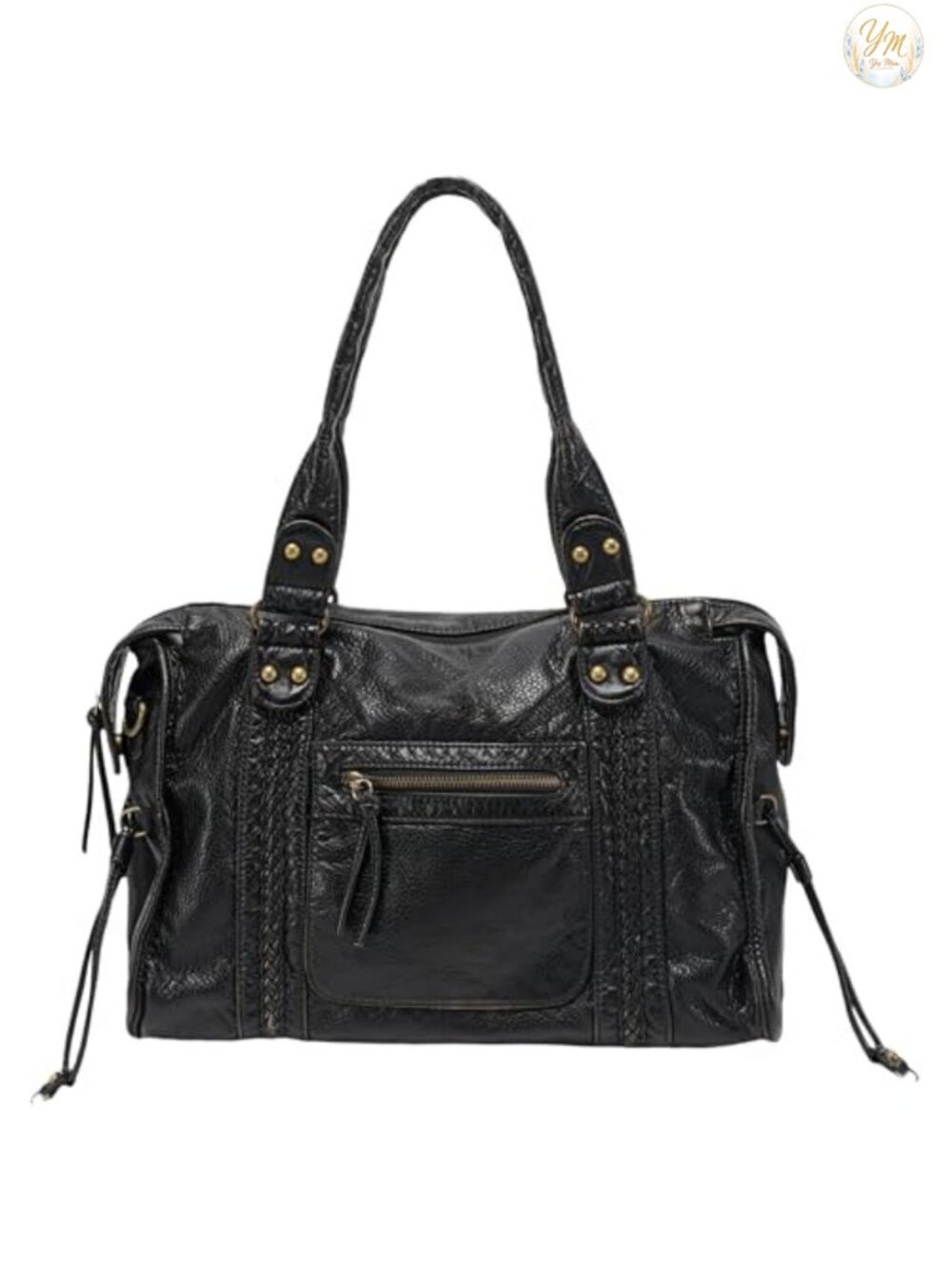 Large Washed PU Leather Crossbody Hobo Bag Slouchy Shoulder Purse for Work